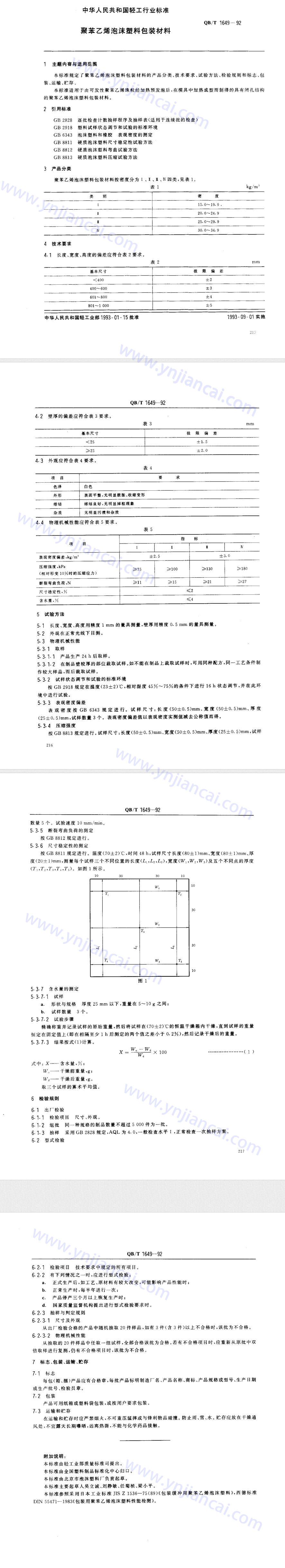 闭孔泡沫板检测标准