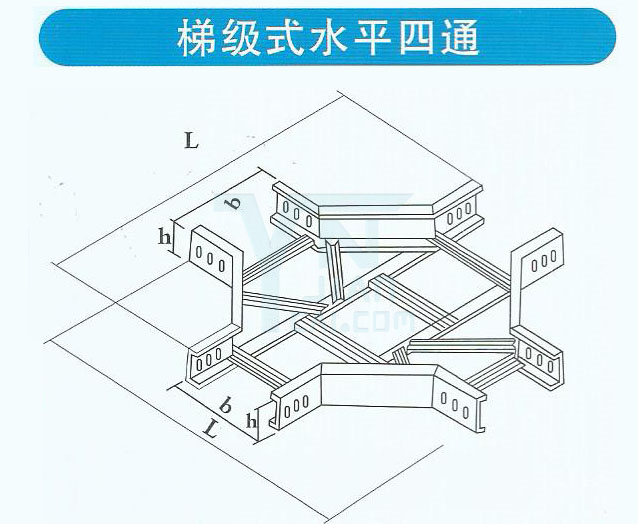 梯级式水平四通