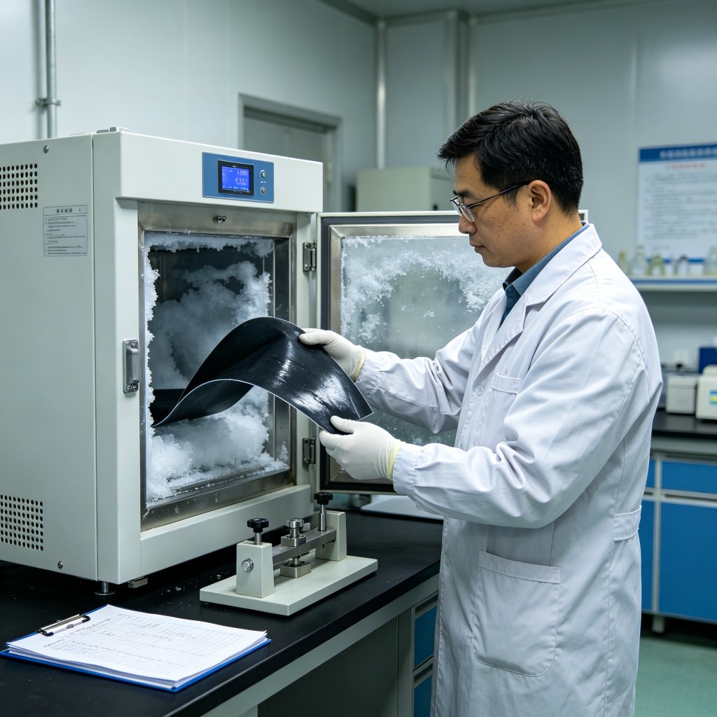 土工膜低温脆化温度检测_耐低温性能测试要点