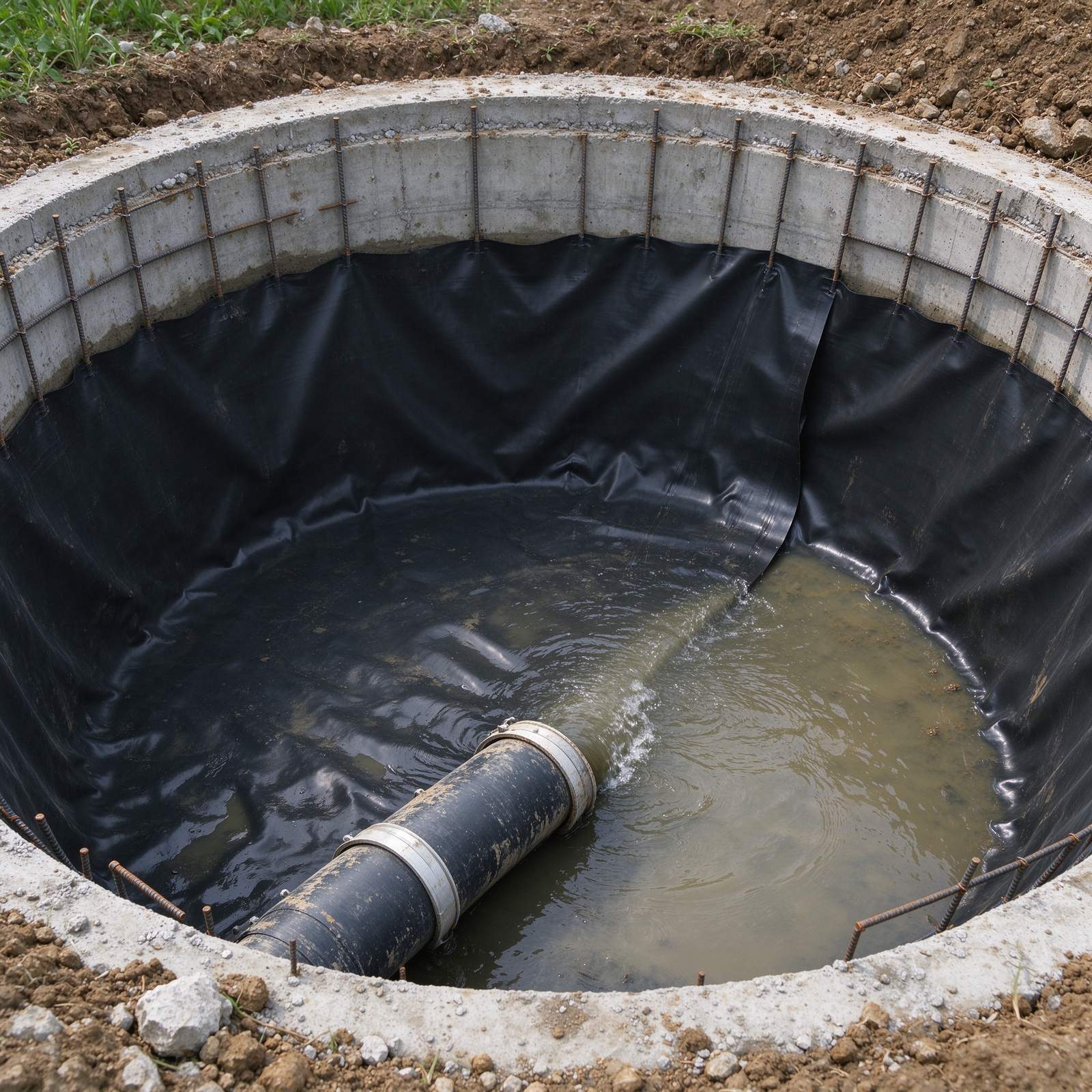 雨水收集池土工膜防渗施工
