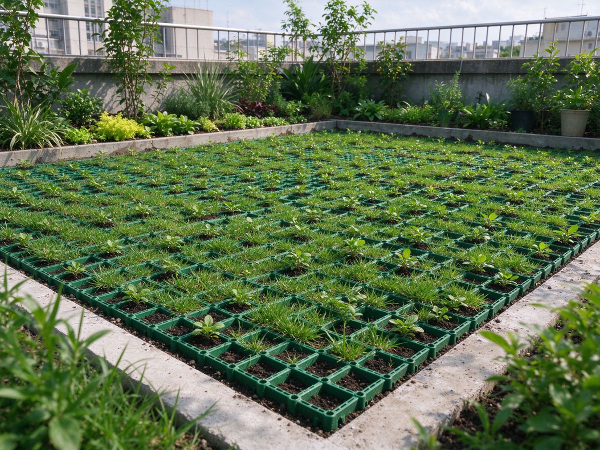 屋顶绿化植草格
