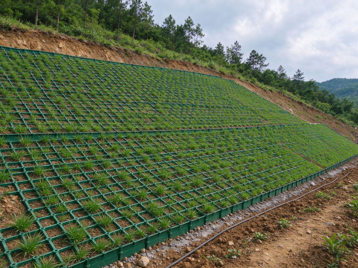 边坡植草格护坡施工与水土流失防治