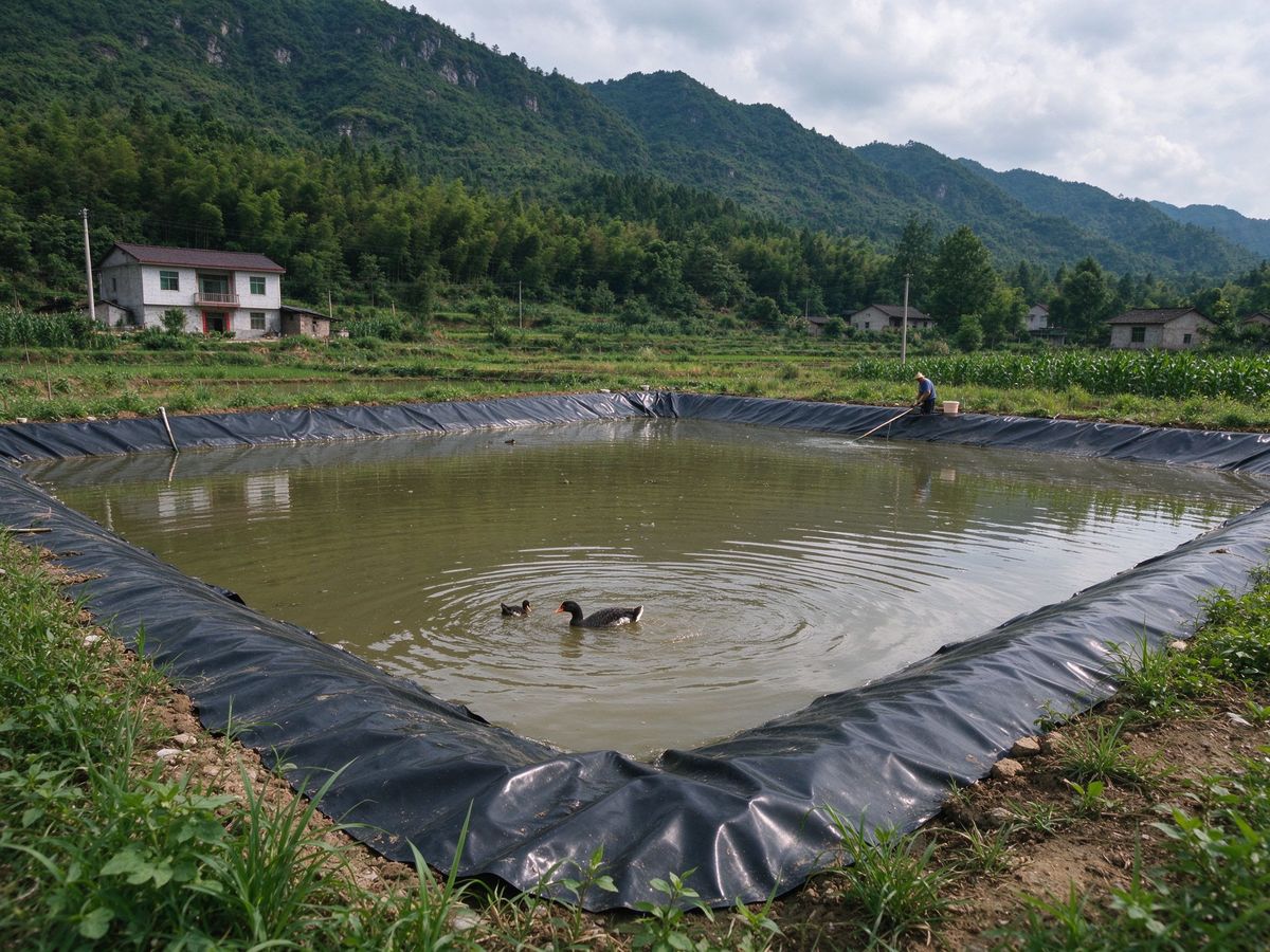 鱼塘防渗膜铺设与养殖池保水